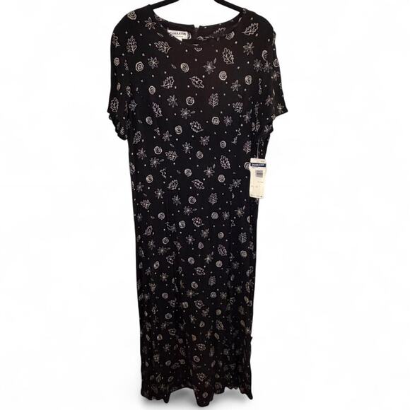 NWT Pendleton Black Print  Dress | Short Sleeve Women's 16 - Picture 4 of 6